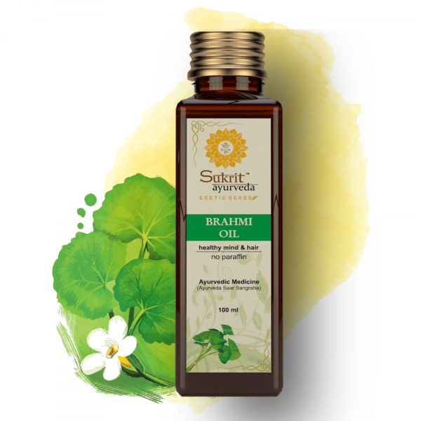 Brahmi Oil for Hair; Stress and Anxiety Sukrit Ayurveda